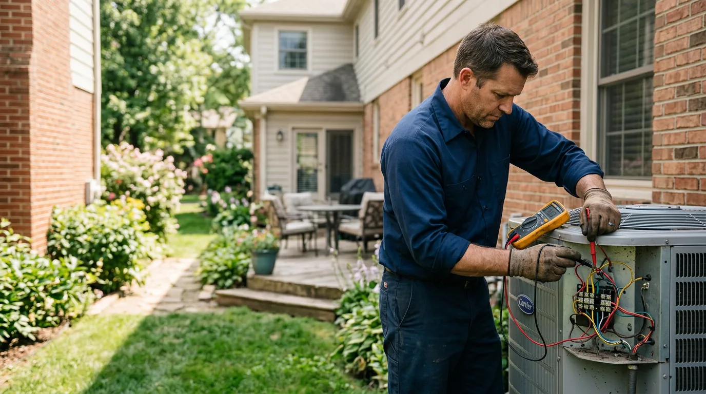 HVAC technician working near Leicester, NY